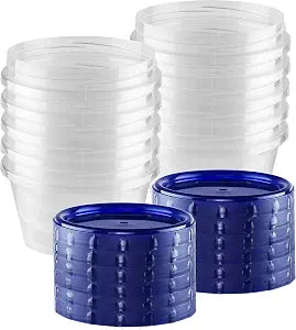 Twist Top Food Deli Containers Screw And Seal Lid 16 Oz Stackable Reusable Plastic Storage Container 12 Pack.