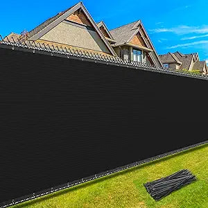 Kesfitt Chain Link Fence Privacy Screen 6x50FT, 90% Privacy Outdoor Fence Cover with Brass Grommets, 170GSM HDPE Privacy Fence Screen, Wind & UV Resistant, Easy Install for Backyard, Pool & Yard