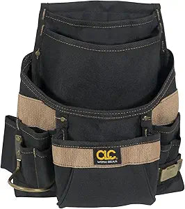Custom Leathercraft 1620 Tool Bag, 11 Pockets, Steel Hammer Loop , Blue