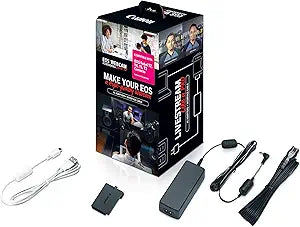Canon EOS Webcam Accessories Starter Kit (for Select EOS Rebel Cameras), Compatible with Laptop & PC, High-Resolution Streaming, Video Conferencing, & Content Creation, Compact Power Adapter CA-PS700