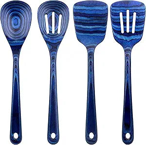 Totally Bamboo Baltique Malta Collection 4 Piece Cooking Utensil Set, Ready for Nonstick
