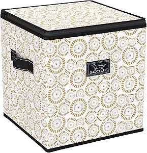 SCOUT Joy Box Collapsible Ornament Storage Bin with 48 Secure Cubbies, Zips Completely Shut, Easy to Transport
