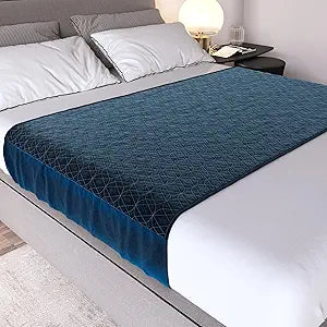 Waterproof Bed Pads Queen Size 36x60 Inch (Pack of 2) Washable Incontinence Pad with 21-inch Tuckable Wings Kids, Adults, Elderly, and Pets Reusable for Period Care Eclipse Navy