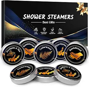 Linkax 8 pcs Shower Steamers Aromatherapy, Boo Basket Stuffers for Men Him