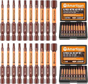Amartisan 20-Piece Allen Wrench Drill Bit Set