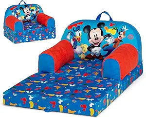 Delta Children - Mickey Mouse Cozee Buddy Flip-Out Kids Chair, Blue