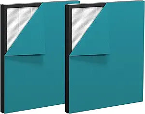 OVAL AIR AIR1000A-F-SET2 H13 True HEPA 2-in-1 Replacement Charcoal Combined Filter with Pre-filter (Set of 2)