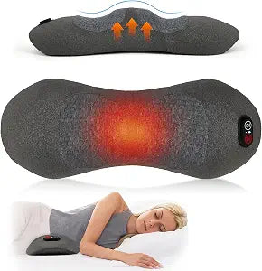 Smooth Spine Triple Fusion Back Massager with Heat, 3-in-1 Sciatica Pain Relief & Spine Decompression Device for Lower Back Pain, Deep Tissue Massage for Office Chair, Car and Home