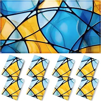 ANGSYLTH 8 Pcs Fluorescent Light Covers, 4x2 Feet Fabric for Ceiling Lights