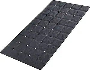 Webos Foldable Silicone Bathtub Mat: Jumbo Size Heavy Duty Safety Bath Mat for Tub Without Suction Cups Non Slip Bath & Shower Mat for Textured, Reglazed, Refinished Tub (Black, 35.8 x 17.7)