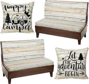 HunnmingRe 6 Pcs Washable Rv Dinette Cushion Covers, Classic