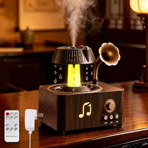 Essential Oil Diffuser with Rain Rotating, White Noise 7 Colors LED