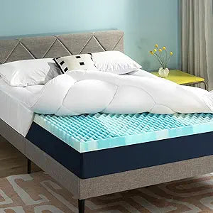 Best Price Mattress 4 Inch Pillowtop Mattress Topper and Pad Combo, 2 Inch Egg Crate Foam Mattress Topper, 2 Inch Plush Mattress Pad, Certified Safe Foam and Fabric, Dorm Essentials, Queen