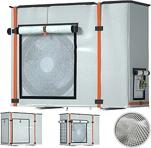 Air Conditioner Cover, Outdoor Mini Split Cover for AirConditioner Outside Unit, Can be Used in Air ConditionerOperation,AC Protector for All Seasons, 32.3"L x 13.7'W x24"H for 9000-18000 BTU