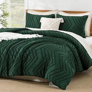 Litanika King Size Comforter Set, 3 Pcs Boho Tufted Bedding Set