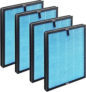 HAP603 Replacement filter Compatible with ECOSELF HAP603 Air Purifier, 3-in-1 True Air Purifier replacement filter, 4 PACK, Blue