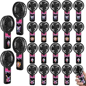 Fumete 20 Pcs Mini Portable Ice Cream Drip Fans Bulk Baseball Softball Handheld Fan for Team Gifts Ice Cream Drip Stuff for Sport Party Favors Games Battery Not Included(Baseball,Black)