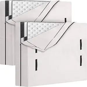 HOMESURE 2 Pack Mattress Bags for Moving and Storage with 8 Handles - Mattress Cover for Moving - Heavy Duty, Strong Zipper Closure, Moving Supplies & Moving Bag - Semi-Transparent, California King