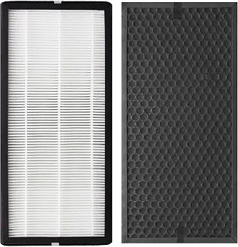 XD6065 Activated Carbon & XD6075 True HEPA Replacement Filter, Compatible with Rowenta PU4020 Intense Pure Air Purifiers, 1 Carbon Odor Eliminator & 1 True HEPA Allergen Remover