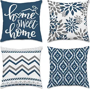 Bonsai Tree Throw Pillow Covers 18x18 Set of 4, Outdoor Pillow Covers