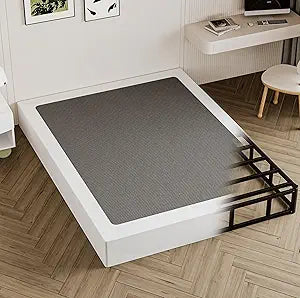 Seiugaga King Box Spring 10 Inch - Heavy Duty Box Spring Mattress Foundation Metal Bed Base with Fabric Cover, Noise Free Easy Assembly Non Slip/Non-Slip/Easy Assembly