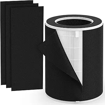 PKJ0011 Replacement Filter Compatible with Yaber Pets Air Purifier Γ 3-in-1 True H13 HEPA + Activated Carbon Filter with 3 Washable Pre-Filters
