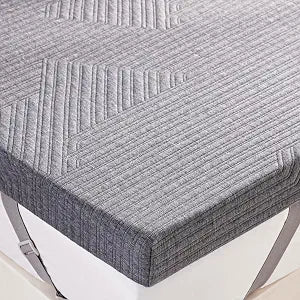 BDEUS 3 inch Extra Firm Memory Foam Mattress Topper Queen Size for Big Guys, Supportive Mattress Pad for Back Pain Relief, Firm Foam Bed Topper with Senior Grey Cover, 60 80 Inch