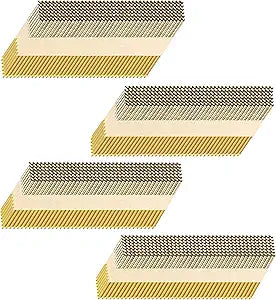 34Framing Nails,D Head Nail Pack,Galvanized Paper Tape Strip Nails,Ring Shank,for 30 to 34 Degree Framing Nailer(2",2-1/2",3", 3-1/2",1000PCS)