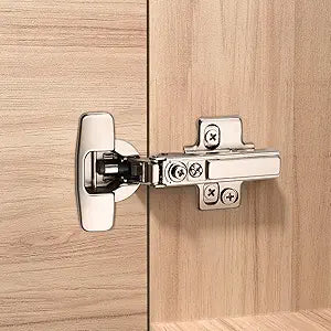 Furniware 60 Pack Frameless Full Overlay Soft Close Cabinet Hinges, Speed Control 4D Adjustment European Hinges, Stainless Steel Kitchen Cabinet Hardware Clip-On, 45~110 Open Angle