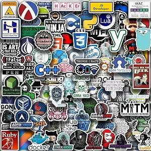 100 PCS Programming Stickers for Developers, Coders, Programmers, Hackers, and Engineers | Laptop Decals for Tech Enthusiasts
