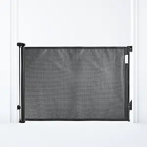 Dreambaby Glide N Hide 35'' Extra Tall, 55'' Wide Retractable Baby Gate - Ideal for Stairs, Doorways & Halls, Durable Mesh, EZY-Check Indicator, Dog & Pet Gate