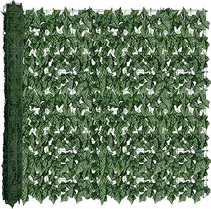 Artificial Ivy Privacy Fence Screen, 48x120 Inch Realistic UV-Anti Faux Ivy Hedge Panel,Indoor and Outdoor Decor for Patio, Garden, Balcony, and Fence Cover