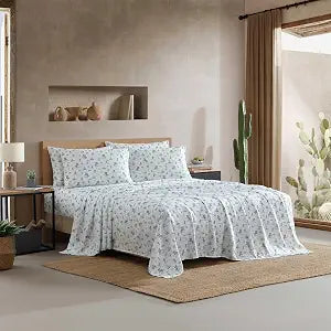 Wrangler Queen Size Sheet Set, Soft Microfiber Bedding with Breathable & Cooling Comfort, Deep Pocket Fitted Sheet with Matching Pillowcases, Americana Decor (Cowboy Rodeo Green)
