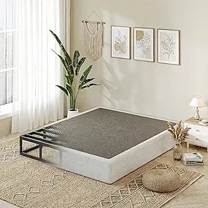 Full Box Spring 7 Inch Low Profile, IndustrialGrade Steel Bed Base, 3500 lbs Capacity, MachineWashable Fabric Cover, NoHassle Setup