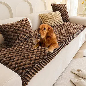 Mivnue Pet Couch Cover Dogs Washable Sofa Protector Non Slip Fuzzy Couch Pads Pet Friendly Dog Mat for Couches and Sofas