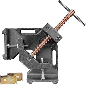 Strong Hand Tools, Heavy Duty Cast Iron, 90 Degree Right Angle Clamp, Corner Clamp, Adjustable Swing Jaw, Quick Acting Screw, Angle Iron Stand-Offs, 2.45" T-Clearance, 2x Magnetic Rest Blocks. WAC35D