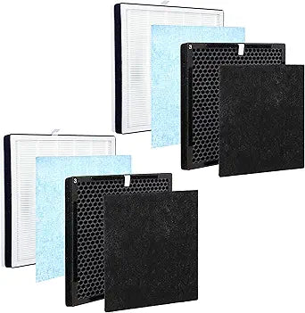 2-Pack of Premium H13 Grade Replacement Filter Set, Compatible with RENPHO Air Purifier RP-AP001, RP-AP001S, and RP-AP002, Part # RP-AP001