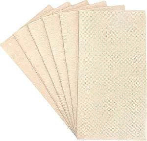 Lifey Paper Guest Towels - Bathroom Napkins with Absorption Pockets | 250 Pack, 7.64" x 4.05", 2 Ply, 1/8 Folded | Natural Tan Color