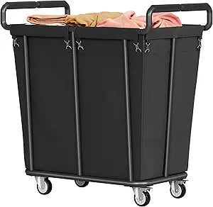 Gewudraw Large Laundry Hamper with Wheels, 360L Rolling Big Laundry Basket for Clothes Storage, Heavy Duty Extra Large Rolling Laundry Cart with Handle, Steel Frame, Waterproof Liner,95.1 Gallons.