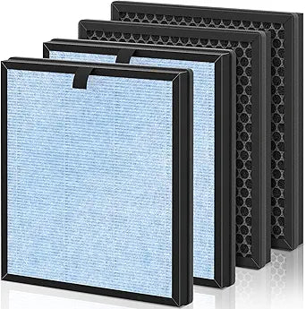 AP303 AP304 Replacement Filters, Compatible with DAYETTE ∩╝ FRESHDEW Air Purifier AP303/AP304, H14 HEPA Filter with Activated Carbon, 4 Pack (Wildfire Filter)