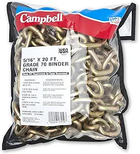Campbell Chain T0513598 5/16-Inch by 20-Feet Grade 70 Binder Chain