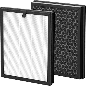 2 Packs HQKJ-180 Replacement Filter Compatible with Tailulu HQKJ-180 Air Cleaner Purifier, 3 in 1 Filter of Premium Filter and Activated Carbon Filters