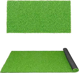 Artificial Grass Turf,2X6ft Artificial Synthetic Fake Grass,0.6" Pile Height,Indoor Outdoor Garden Grass Carpet,Patio Balcony Lawn, Astro Turf Rug Dogs Pet,Golf Training Mat,Green