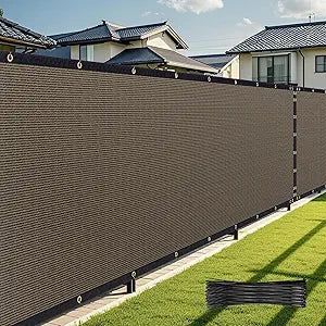 6' x 50' Fence Privacy Screen,Privacy Fence Shade Covers - 90% Blockage Heavy Duty Fence Panels for Garden Backyard Outdoor Home Decoration (Brown)