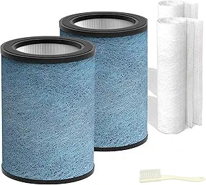 HP301 Neverchange Replacement Filter Compatible with Shark HP301 HP302 NeverChange Air Purifier MAX, 4-in-1 H13 True HEPA Filter HE3FKPET