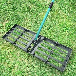 30"x10" Lawn Leveling Rake, Yard Leveling Rake for Soil with 77" Handle