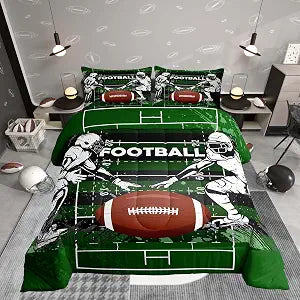 Feelyou Football Comforter Set Twin Size for Kids Boys Girls Bedding Set