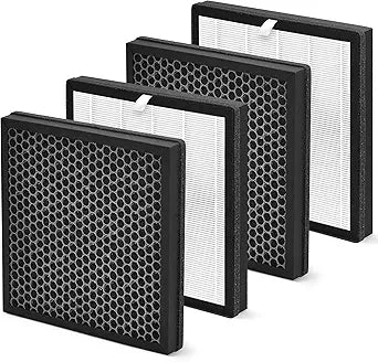 G3 True HE-PA Filter Compatible with AMEIFU Air Purif-ier Models AMEIFU G3/VEWIOR A3/HQZZ-260, Sferf-30 with Pre-Filter, H13 HE-PA and Activated Carbon, Pack of 4