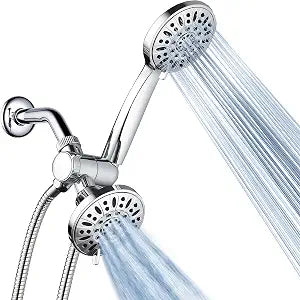 AquaDance Total Chrome Premium High Pressure 48-setting 3-Way Combo for The Best of Both Worlds Enjoy Luxurious 6-setting Rain Shower Head and 6-Setting Hand Held Shower Separately or Together