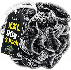 Exfoliating Loofah Body Scrubber for Shower: 3-Pack XXL 90g Loofah Sponge